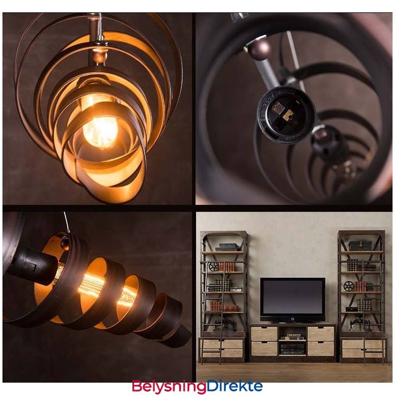 Retro Jernlampe Moderne Minimalistisk Lysekrone I Industriell Stil