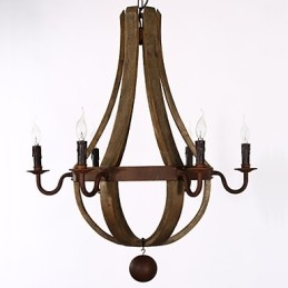 Vintage Amerikansk Rustikk Trependel Med Vinranke, Lysekrone, Stue Og Lampe