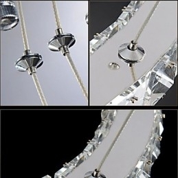 Krystall Pendellampe Moderne Belysning Tre Ringer D204060 K9 Store Krystall Taklamper