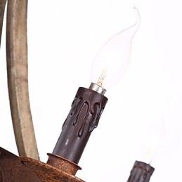 Vintage Amerikansk Rustikk Trependel Med Vinranke, Lysekrone, Stue Og Lampe