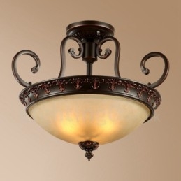 Rustikk Hytte Med Én Lyskilde, Integrert Metalllampe, Innfelt