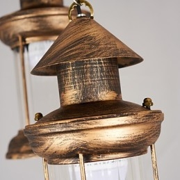 Rustikk Lodge Vintage Retro Mini-Stil Metall Pendellampe