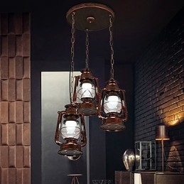 Rustikk Lodge Vintage Retro Mini-Stil Metall Pendellampe