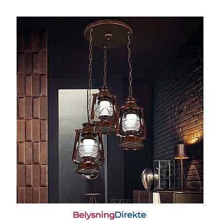 Rustikk Lodge Vintage Retro Mini-Stil Metall Pendellampe