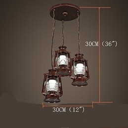Rustikk Lodge Vintage Retro Mini-Stil Metall Pendellampe