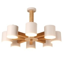 Lysekrone Med 8 Lys Moderne Samtidsstil Tradisjonell Klassisk Vintage Landlig Treelement For Tre