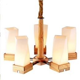Enkel Kunstbelysning Massivt Tre Kreativ Iiving Taklampe