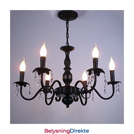 Europeisk Stil Lysekrone Krystalllampe Enkel Jernkunstlampe Dekorativ Lampe