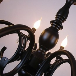 Europeisk Stil Lysekrone Krystalllampe Enkel Jernkunstlampe Dekorativ Lampe