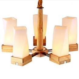 Enkel Kunstbelysning Massivt Tre Kreativ Iiving Taklampe