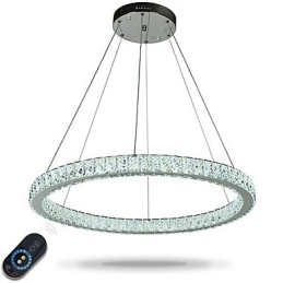 Dimmbar Ringformet Taklampe Moderne Lysekronebelysning Innendørslampe Med Fjernkontroll