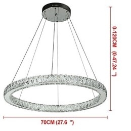 Dimmbar Ringformet Taklampe Moderne Lysekronebelysning Innendørslampe Med Fjernkontroll