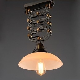 Amerikansk Landlig Loftsstil Pendellampe Smijern Sakslampe Butikkdekorasjonslampe