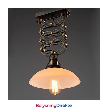 Amerikansk Landlig Loftsstil Pendellampe Smijern Sakslampe Butikkdekorasjonslampe
