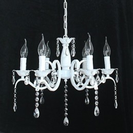 Lysekrone Moderne Krystall Mini Stearinlys Stil Jernlampe Lamper