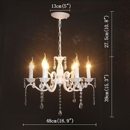 Lysekrone Moderne Krystall Mini Stearinlys Stil Jernlampe Lamper