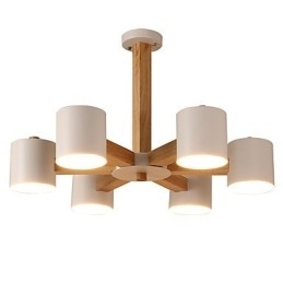 Lysekrone Med 6 Lys Moderne Samtidsstil Tradisjonell Klassisk Vintage Landlig Treelement For Tre