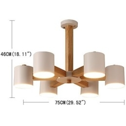 Lysekrone Med 6 Lys Moderne Samtidsstil Tradisjonell Klassisk Vintage Landlig Treelement For Tre