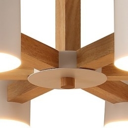 Lysekrone Med 6 Lys Moderne Samtidsstil Tradisjonell Klassisk Vintage Landlig Treelement For Tre