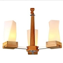 Enkel Kunstbelysning Massivt Tre Kreativ Stue Taklampe
