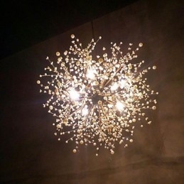 Moderne Lysekrone Fyrverkeri Vintage Smijern Med 8 Lys Lysekrone Øy Anhengsbelysning Taklampe
