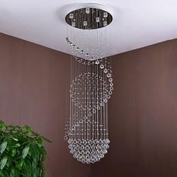 Krystalltaklysekrone Anhengslampe Innendørs Hjem Hengende Belysning Lamper Armaturer For Trapper