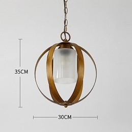 Loft Metall Amerikansk Industriell Stil Maling Farge Med Glass Europeisk Lysekrone Lampe Innendørs Dekor Pendellampe