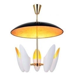 Lysekrone Med 5 Lys Brief Art Moderne Pendellampe