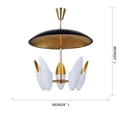 Lysekrone Med 5 Lys Brief Art Moderne Pendellampe
