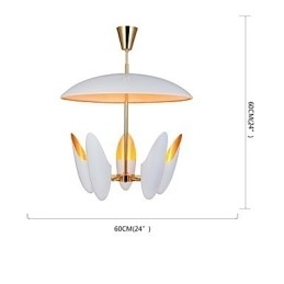 Lysekrone Med 5 Lys Brief Art Moderne Pendellampe