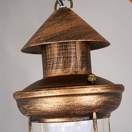 Rustikk Lodge Globe Vintage Retro Country Malerifunksjon For Mini Style Designers Metalllysekrone
