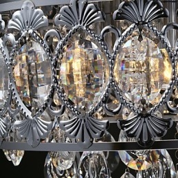 Elegant Moderne Gjennomsiktig Krystalllysekrone Med 4 Lys