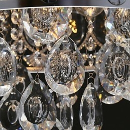 Elegant Moderne Gjennomsiktig Krystalllysekrone Med 4 Lys