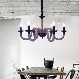 Loft Industriell Vind Vintage Jern Lamper Butikker Lysekrone Tau Lysekrone Lys