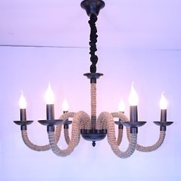 Loft Industriell Vind Vintage Jern Lamper Butikker Lysekrone Tau Lysekrone Lys