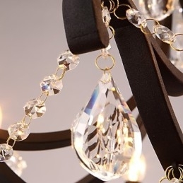 Krystalllysekrone Med 8 Lys Moderne Samtidsstil Tradisjonell Klassisk Rustikk Hytte Vintage Retro Lanterne Tromme Landlig Maling