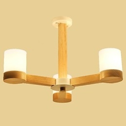 Lysekrone Med 3 Lys Moderne Samtidsstil Tradisjonell Klassisk Vintage Landlig Treelement For Tre