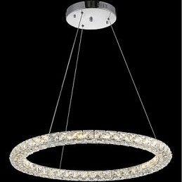 Ringkrystall Pendellampe Moderne Krystalllysekrone Taklamper Innendørs Lampe Armaturer Dimbar Med Fjernkontroll