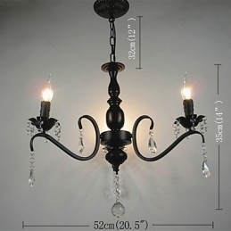 Krystalllysekrone I Europeisk Stil, Smijernslampe, Kreative Stearinlys Og Lanterner