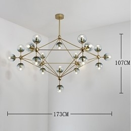 Twenty_One Light Postmodern Europeisk Stil Modo Metall Glass Pendellampe Foaje Dekorerer Industriell Lysekronelampe