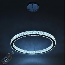 Dimmbar Ringformet Innendørs Taklampe Pendellampe Moderne Lysekronebelysning Lysekronelampe Med Fjernkontroll