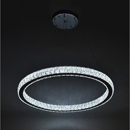 Dimmbar Ringlampe I Tak, Pendellampe, Moderne Lysekronebelysning, Innendørslampe Med Fjernkontroll