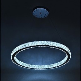 Dimmbar Ringlampe I Tak, Pendellampe, Moderne Lysekronebelysning, Innendørslampe Med Fjernkontroll