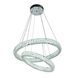 Innendørs Krystalllysekrone Moderne Pendellampe Taklampe Dimbar Belysningslampe Med Fjernkontroll