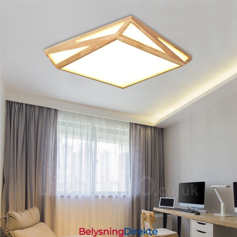 Moderne, Samtidskunstnerisk Nordisk Stil, Innfelt Taklampe Med Akrylskjerm