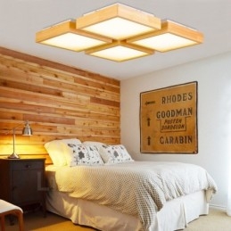 4 Moderne, Samtidskunstnerisk Nordisk Stil, Innfelt Taklampe Med Akrylskjerm