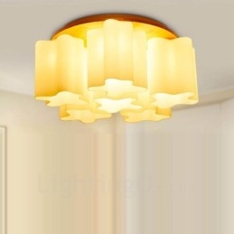 6 Moderne, Samtidskunstneriske Taklamper Med Glassskjerm