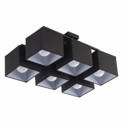 6 Moderne, Samtidskunstneriske, Svarte, Innfelte Taklamper Med Stoffskjerm