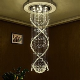 Ekstra Lang 5 Meter Moderne Krystall Takpendellampe Innendørs Lysekrone Belysning Lamper Armaturer