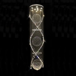 Ekstra Lang 5 Meter Moderne Krystall Takpendellampe Innendørs Lysekrone Belysning Lamper Armaturer